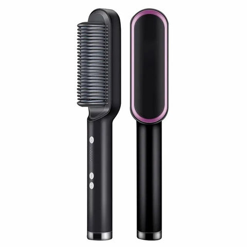 5-Setting PTC Electric Hair Straightening Brush Frugal Finds Galore