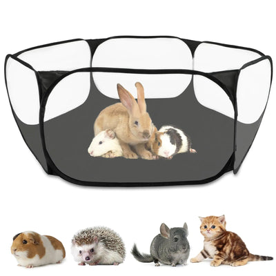 Breathable & Transparent Pet Playpen Pop Open Outdoor/Indoor Exercise Frugal Finds Galore