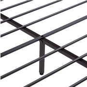 King Size Metal Platform Bed Frame With Wooden Headboard And Footboard With USB LINER Frugal Finds Galore