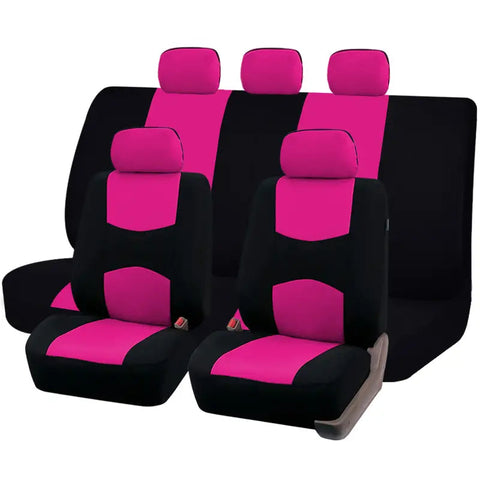 Polyester Car Seat Covers Cushion Set - 4 or 9 Piece Frugal Finds Galore