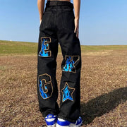 Retro American Hip-Hop Wide Leg Jeans Frugal Finds Galore