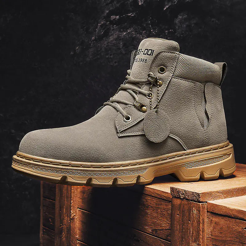 Men's Short Leather Boots for Leisure