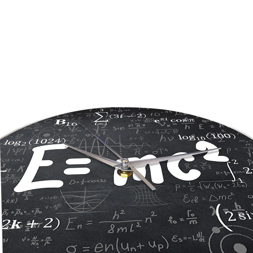 E=mc2 Math Formula Geek Wall Clock