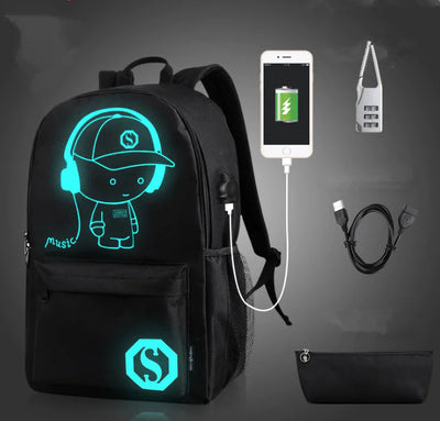 Glow-in-the-Dark Computer Backpack - Music Kid Style Frugal Finds Galore