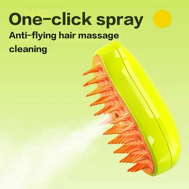 Pet Steam Brush 3 in 1 Electric Spray