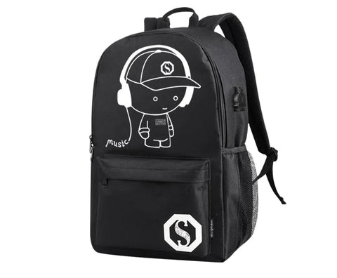 Glow-in-the-Dark Computer Backpack - Music Kid Style Frugal Finds Galore