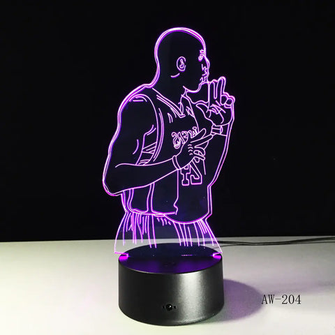 Colorful Touch Control LED Visual 3D Table Lamp Frugal Finds Galore