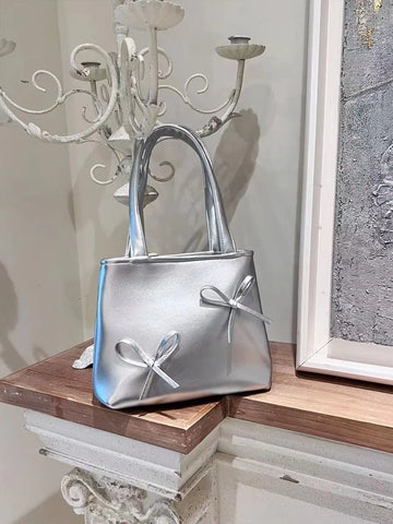 Mini Silver Bow Phone Bag Frugal Finds Galore