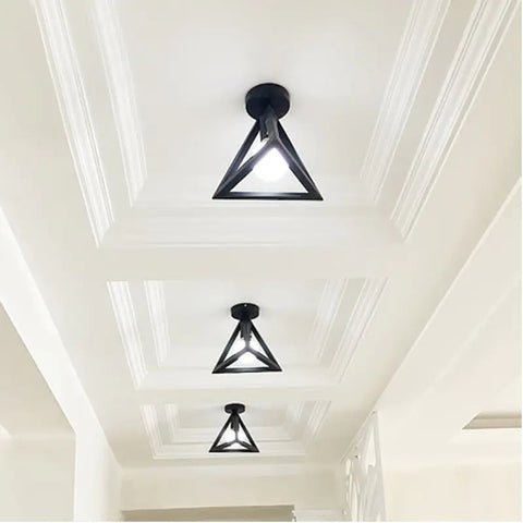 Vintage Black Iron Cage Ceiling Lamp for Home Lighting Frugal Finds Galore