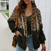 Soft Leopard PrintFur Hoodie Coat Frugal Finds Galore