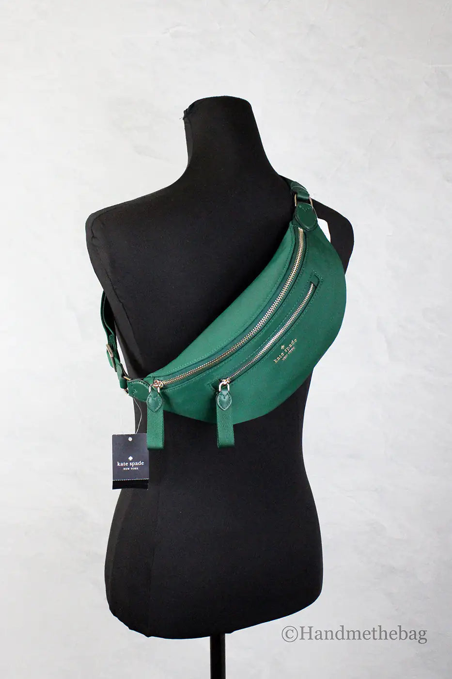 Kate Spade Chelsea Small Deep Jade Nylon Belt Bag