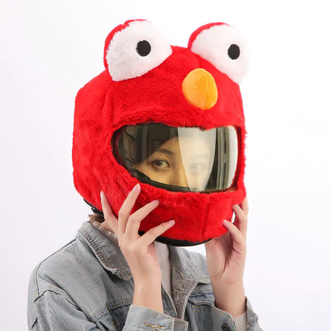 Plush Helmet Liner for Motorcycle with Big Eyes Frugal Finds Galore