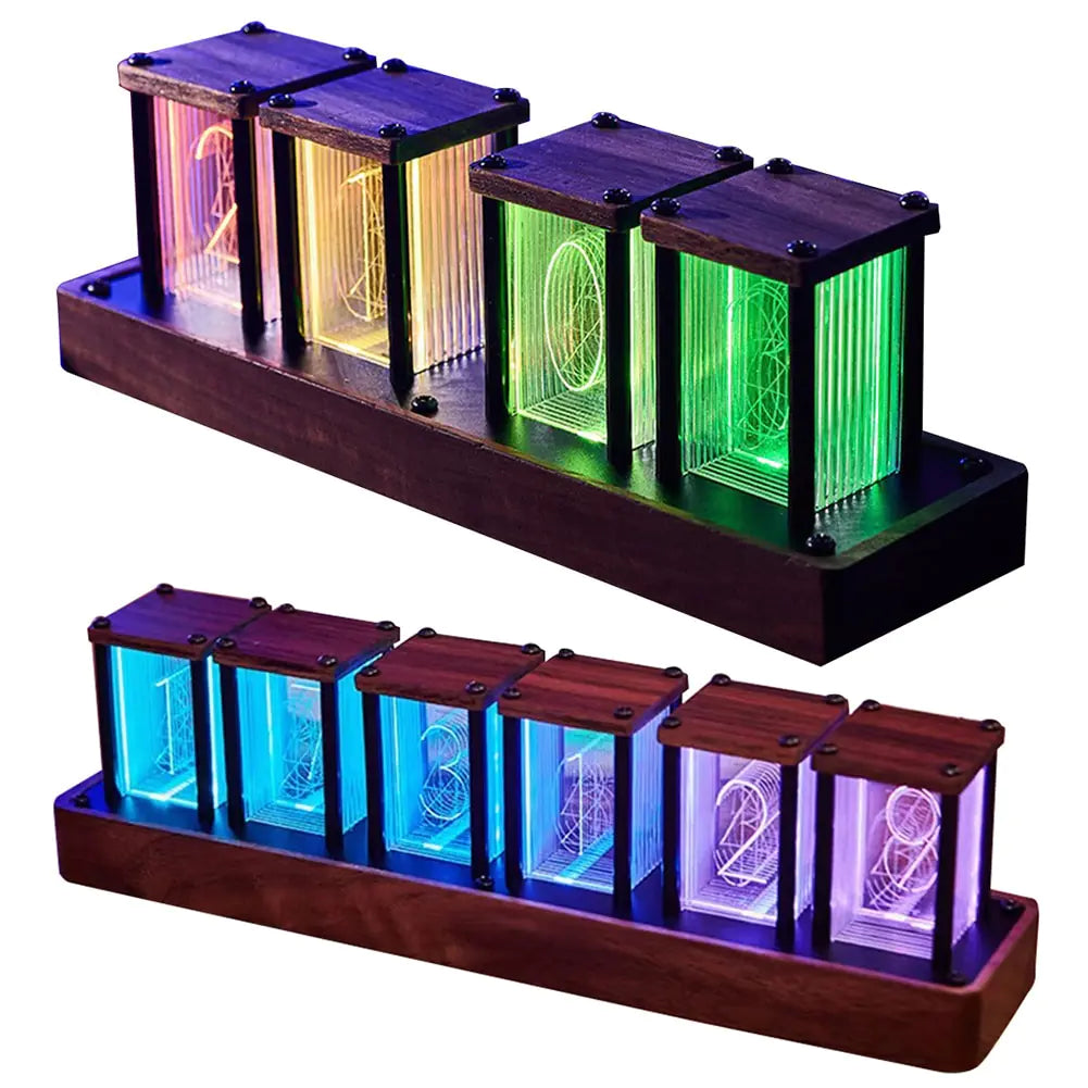 WiFi RGB Nixie Glow Tube Clock LED Digital