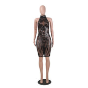 Sequin Sheer Back Dress Frugal Finds Galore