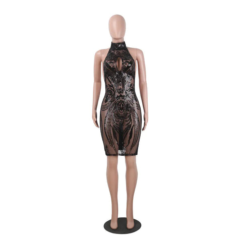 Sequin Sheer Back Dress Frugal Finds Galore