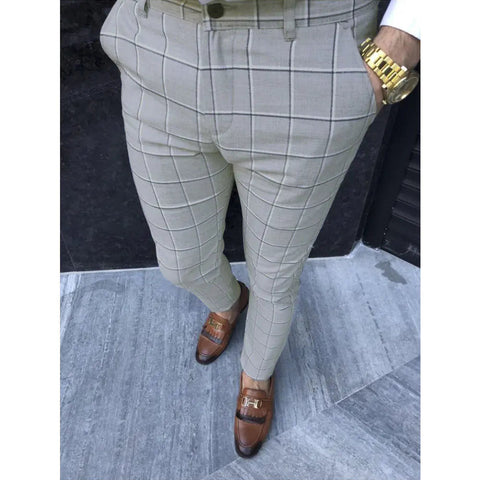 Men's Checkered Business Trousers Frugal Finds Galore