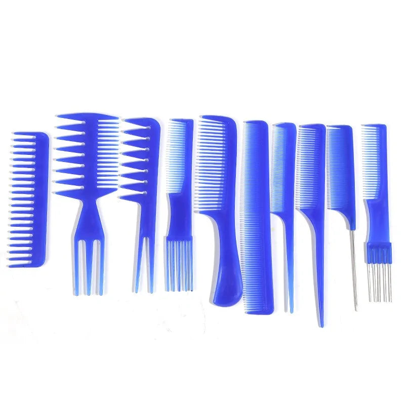 10 Pieces Professional Hair Combs Set