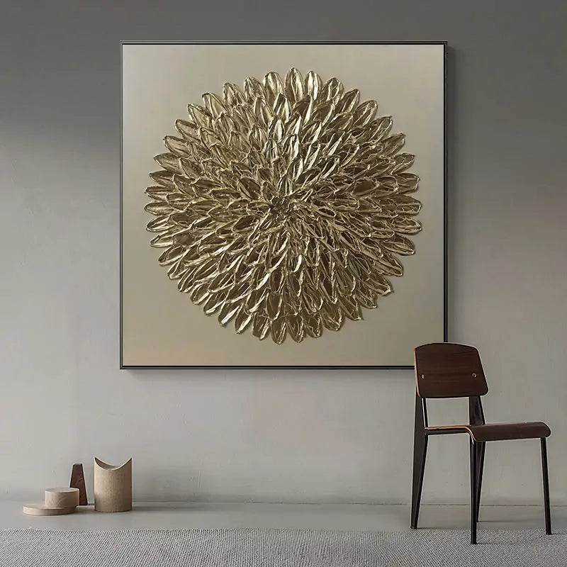 Abstract Gold Luxury Nordic Canvas Art Painting