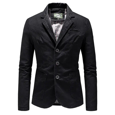Men's Solid Color Single Breasted Jacket Frugal Finds Galore