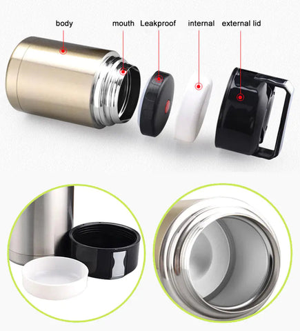 Stainless Steel Vacuum Insulated Cooking Jar and Lunch Box Frugal Finds Galore