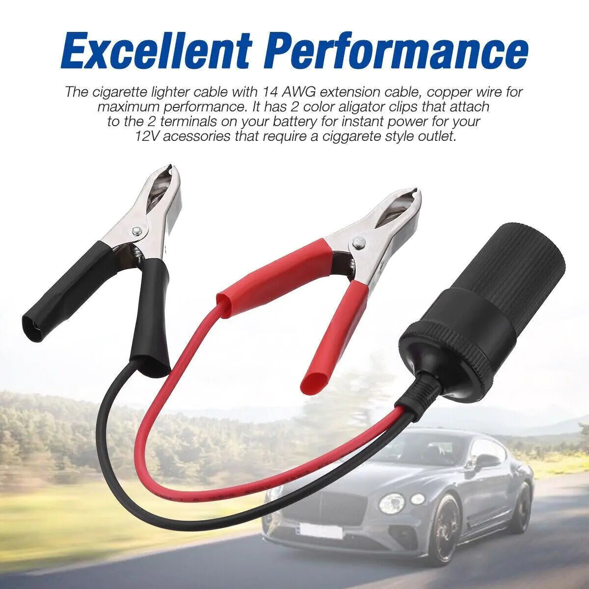 2PCS Car Battery Alligator Clamp Clip