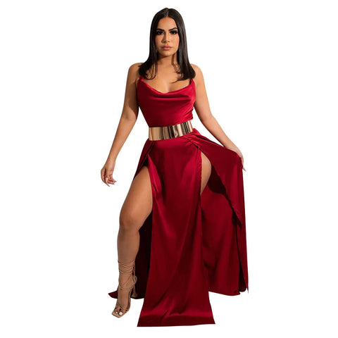 Backless Sling Dress with Split Collar Frugal Finds Galore