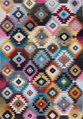 Bohemian Turkish Area Rug, Multicolor Floral Carpet Frugal Finds Galore