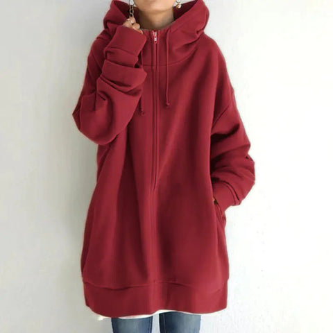 Women's Fuzzy Full-Zip Sport Pullover Hoodie Frugal Finds Galore