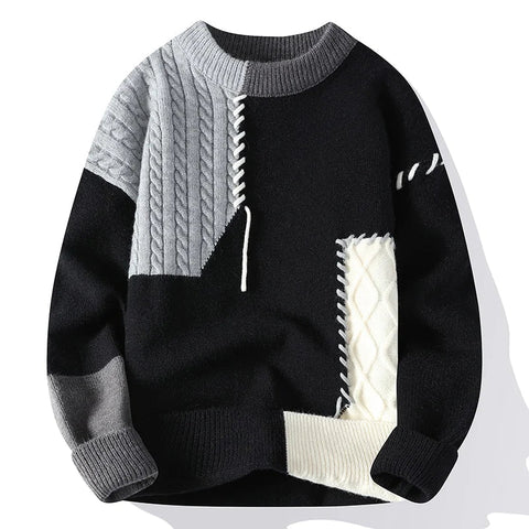 Colorblock Men's Pullover Sweater Frugal Finds Galore