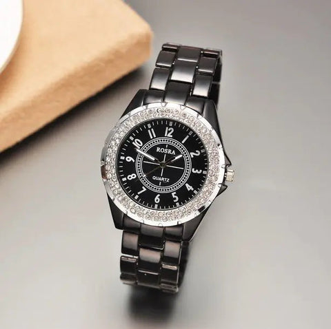 Fashion Round Dial Diamond Women's Watch Frugal Finds Galore