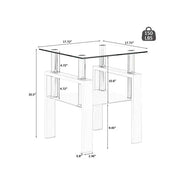 1-Piece Modern Tempered Glass End Table Frugal Finds Galore