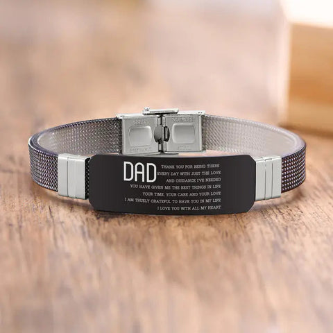 Customizable Stainless Steel BEST DAD Bracelets Frugal Finds Galore