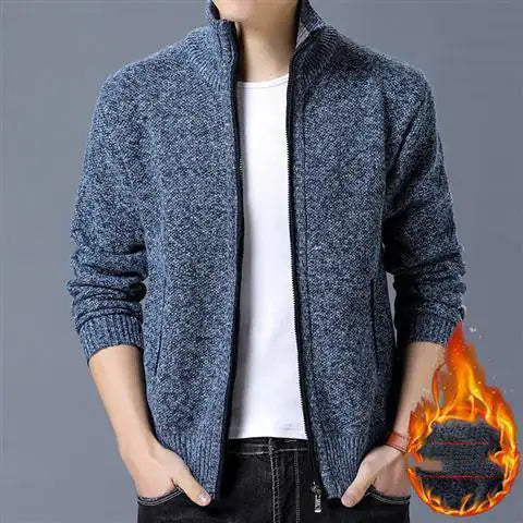 Winter Men Sweater Coat Thick And Velvet Frugal Finds Galore