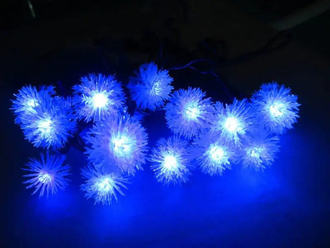 Yellow Snowball Solar String Lights Frugal Finds Galore