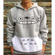 Long Sleeve Totoro print hoodie with cozy design and whimsical anime-inspired style.