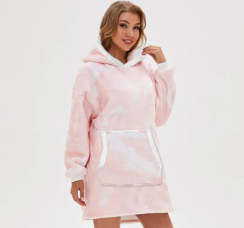 Oversized Hoodie Blanket With Sleeves Sweatshirt Frugal Finds Galore