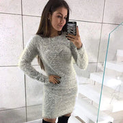 Plush Midi Dress - Long Sleeve Dress Frugal Finds Galore