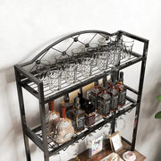 Tall Wine Holder Stand With Wine Glass Holder Frugal Finds Galore