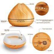 Wood Grain Humidifier with Essential Oil Diffuser Frugal Finds Galore