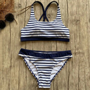 Women's Striped Beach Push Up Bikinis Set Frugal Finds Galore