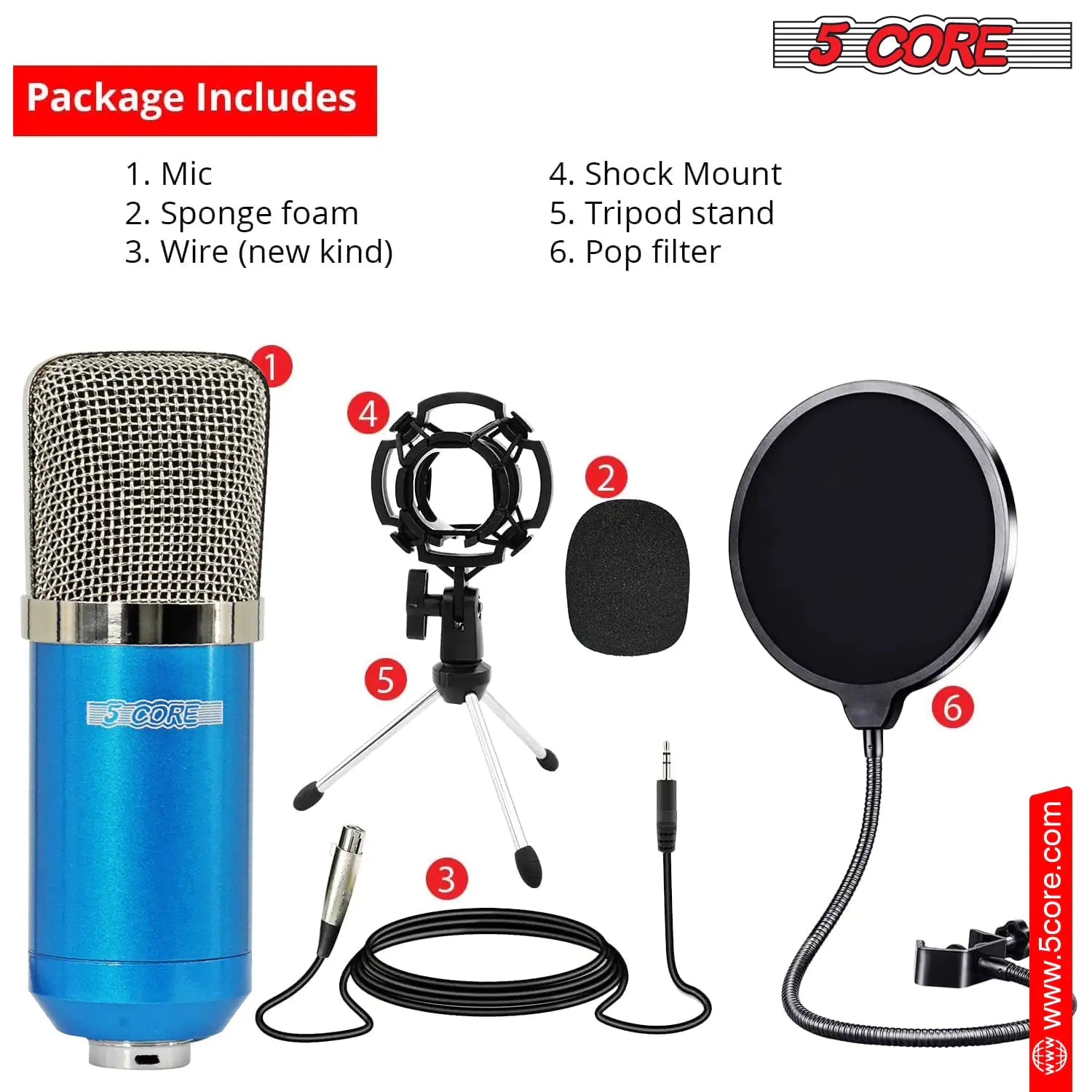 Podcast Professional Condenser Cardioid Mic