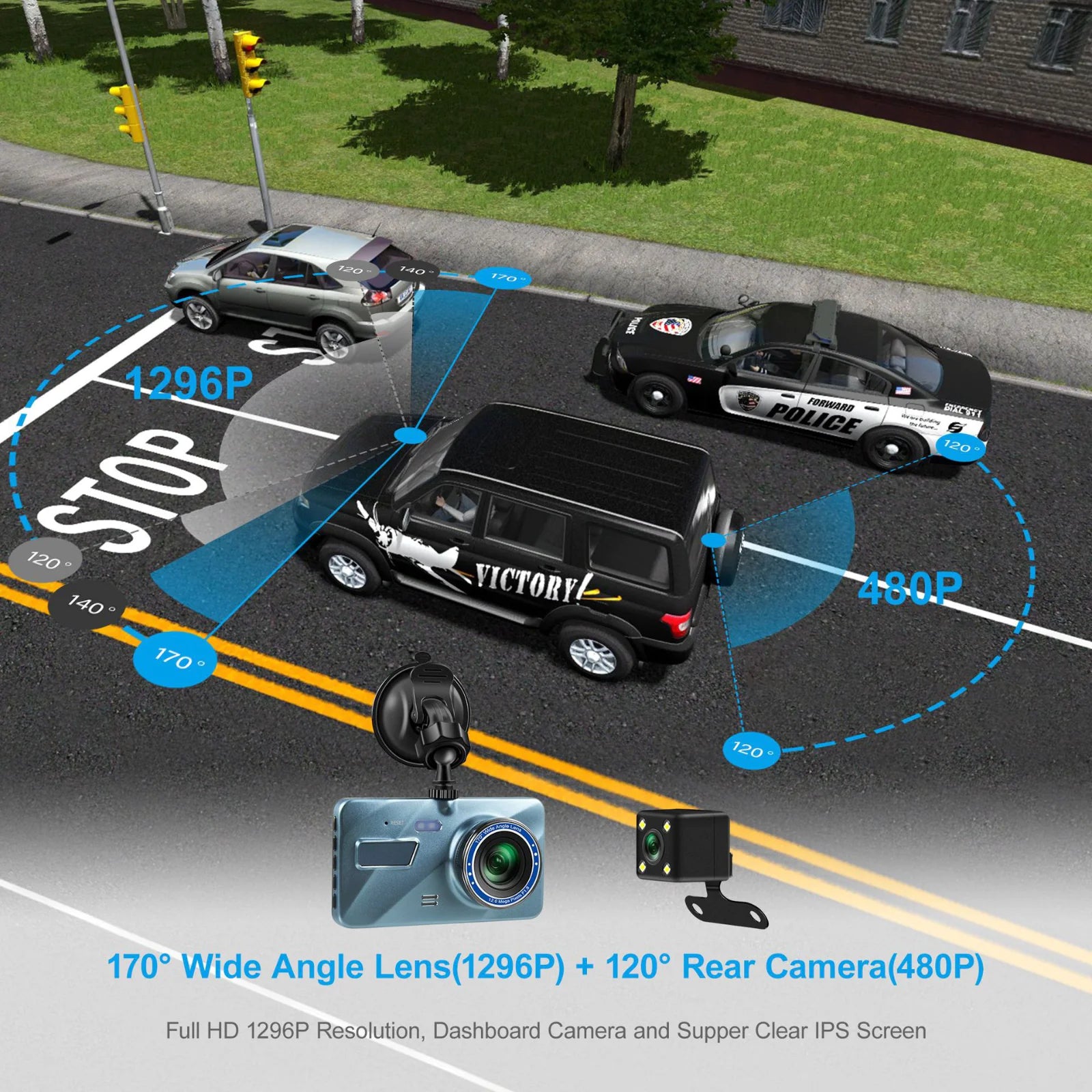 Touch Screen Dash Cam 4"