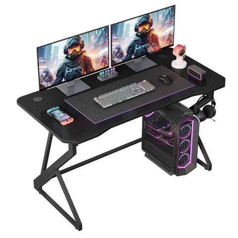 Gaming Desk Z Shaped 40 Inch Frugal Finds Galore
