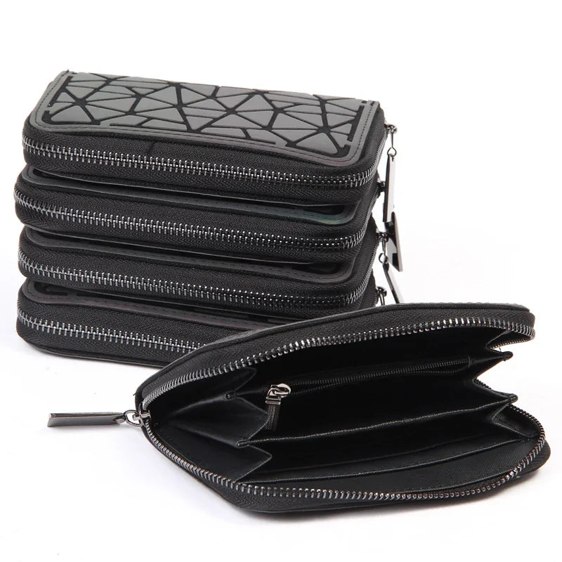 Short Clutch Luminous Zipper Wallet