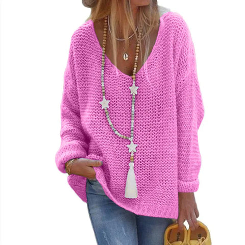 Cozy V-Neck Knit Sweater Frugal Finds Galore
