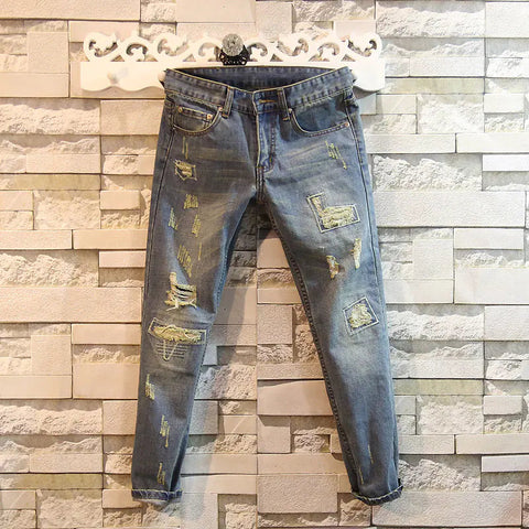 Ripped Cropped Jeans Pants Frugal Finds Galore