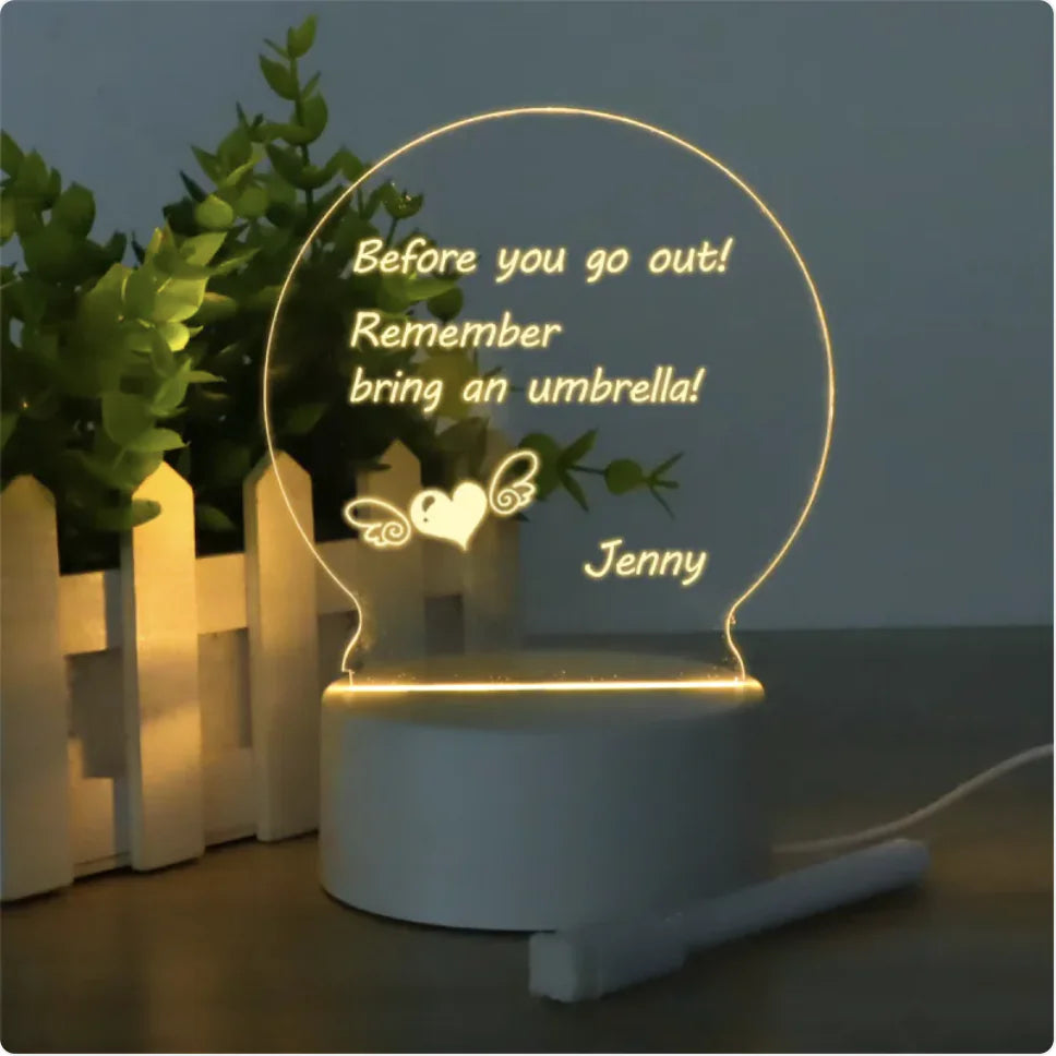 USB LED Light Desktop Writing Board with Night Light