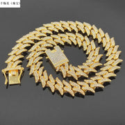 Alloy Dragon Tooth 16mm Cuban Link Necklace Frugal Finds Galore
