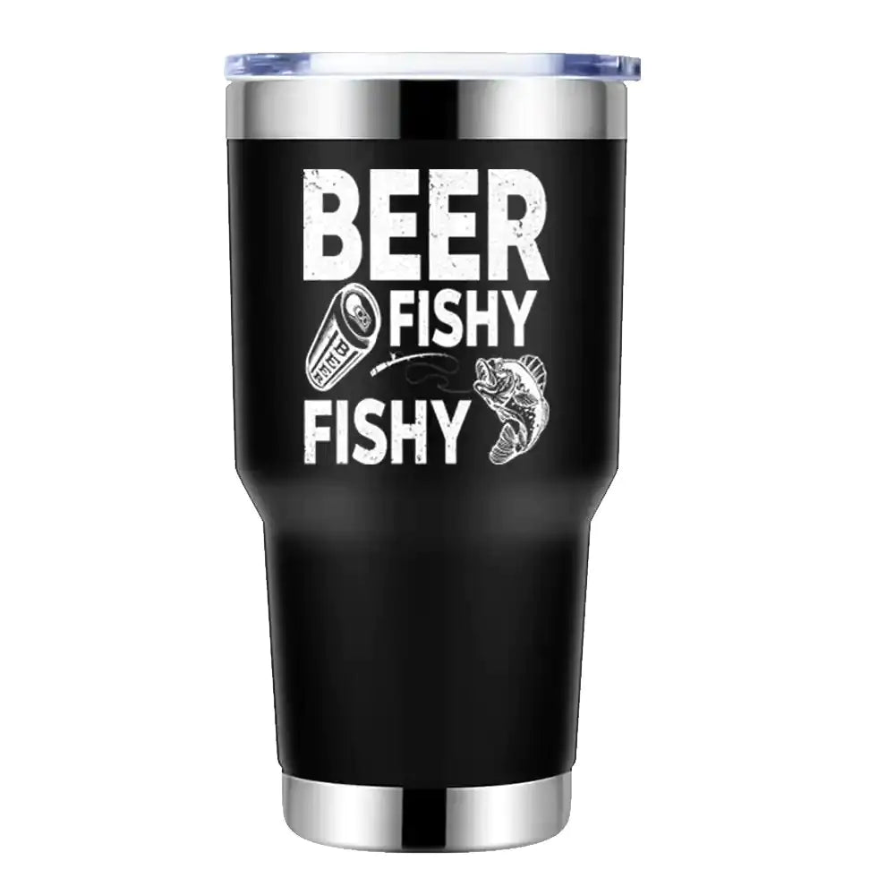 "Beer Fishy Fishy" Insulated Vacuum Sealed Tumbler