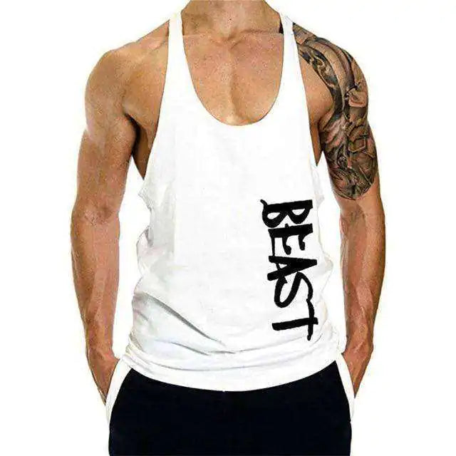 Camiseta deportiva sin mangas con estampado de bestias